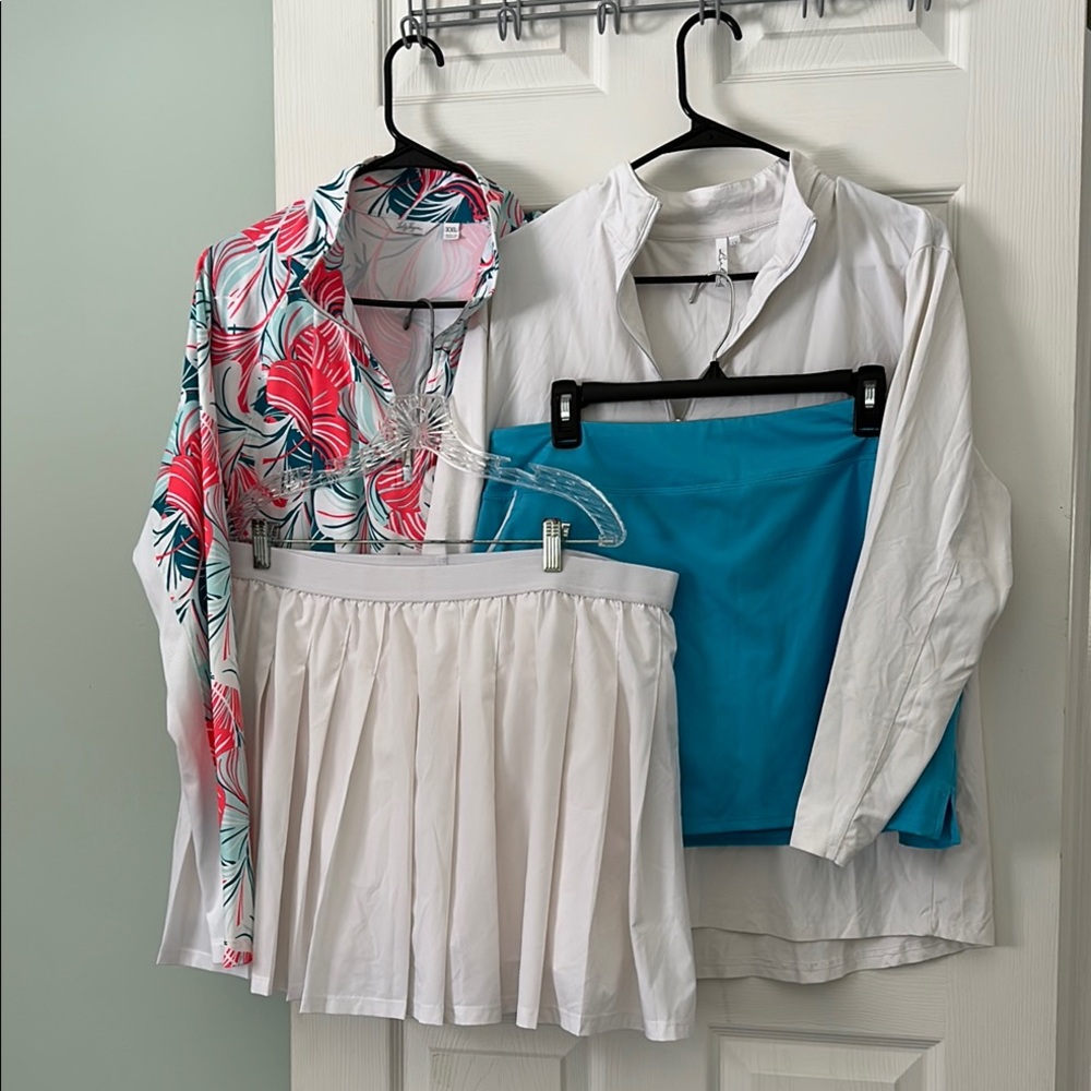 Plus size mix and match pickle ball / golf outfits! All four pieces!